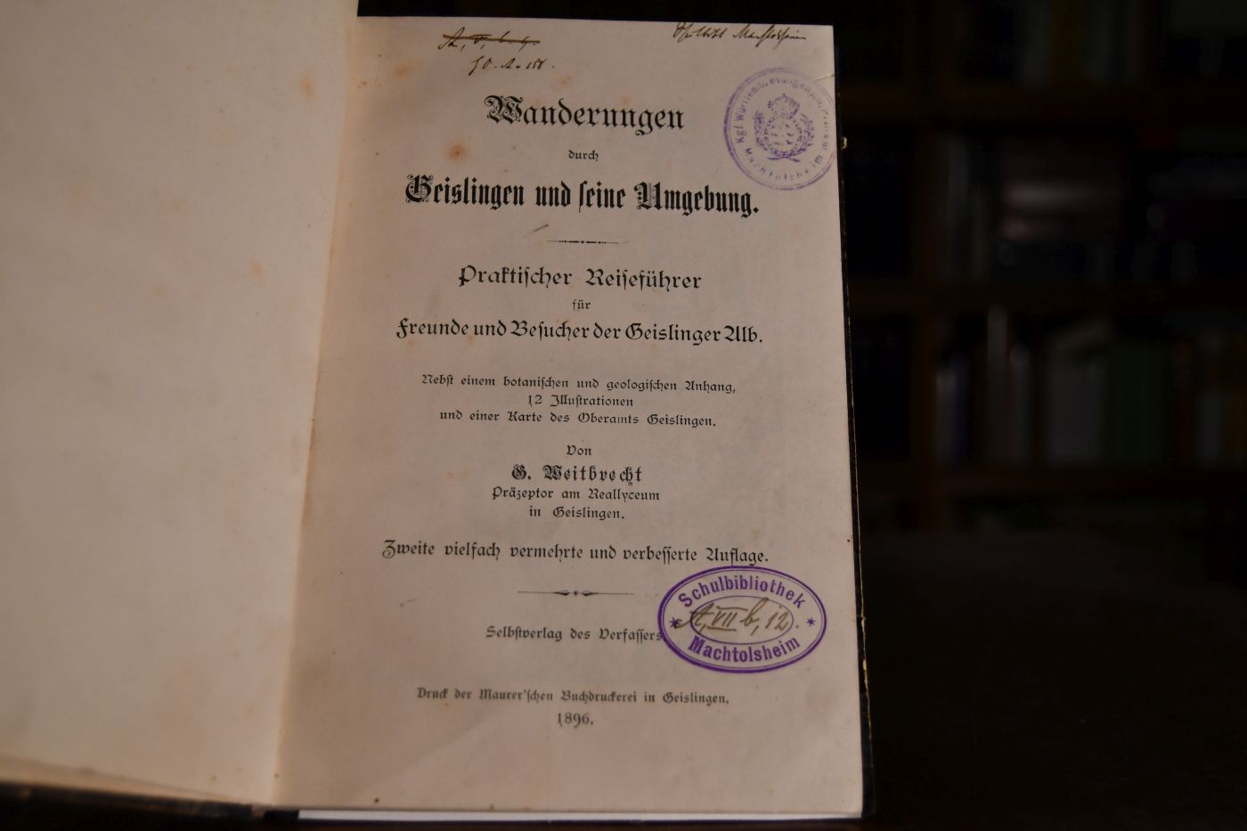 Wanderungen durch Geislingen und seine Umgebung. Praktischer Reiseführer für Freunde und Besucher der Geislinger Alb.