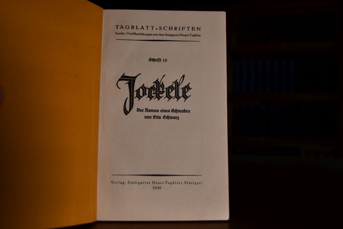 Jockele. Der Roman eines Schwaben.