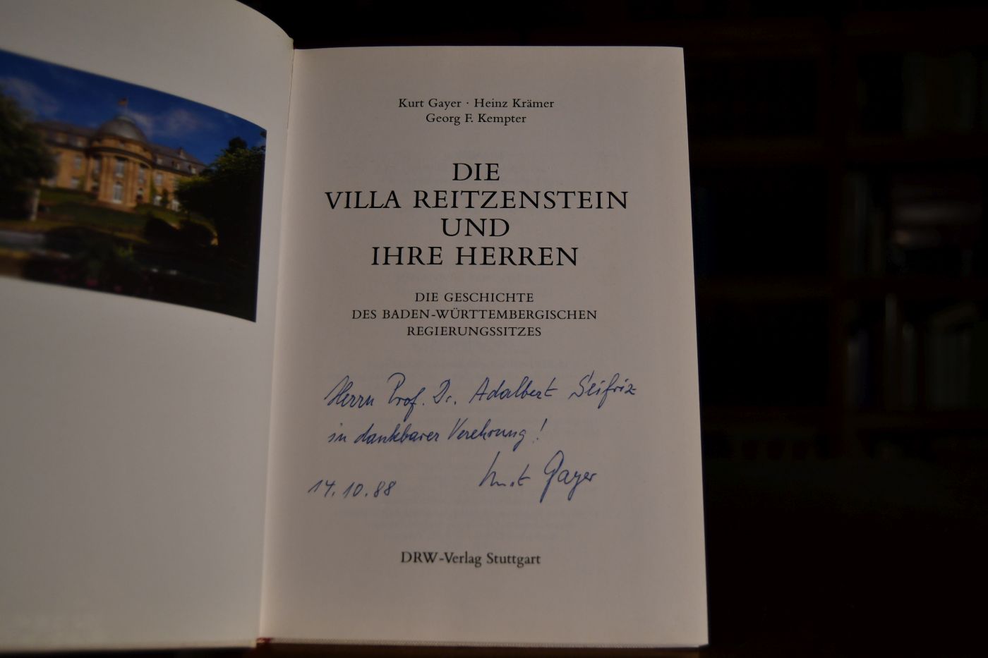Die Villa Reitzenstein und ihre Herren