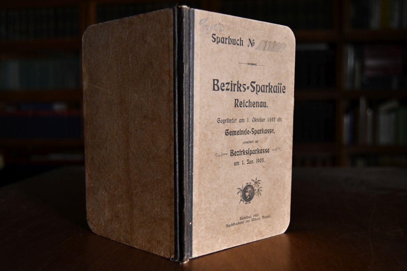 Sparbuch der Bezirks-Sparkasse Reichenau für Franziska Weber geb. Mundhas Wollmatingen.