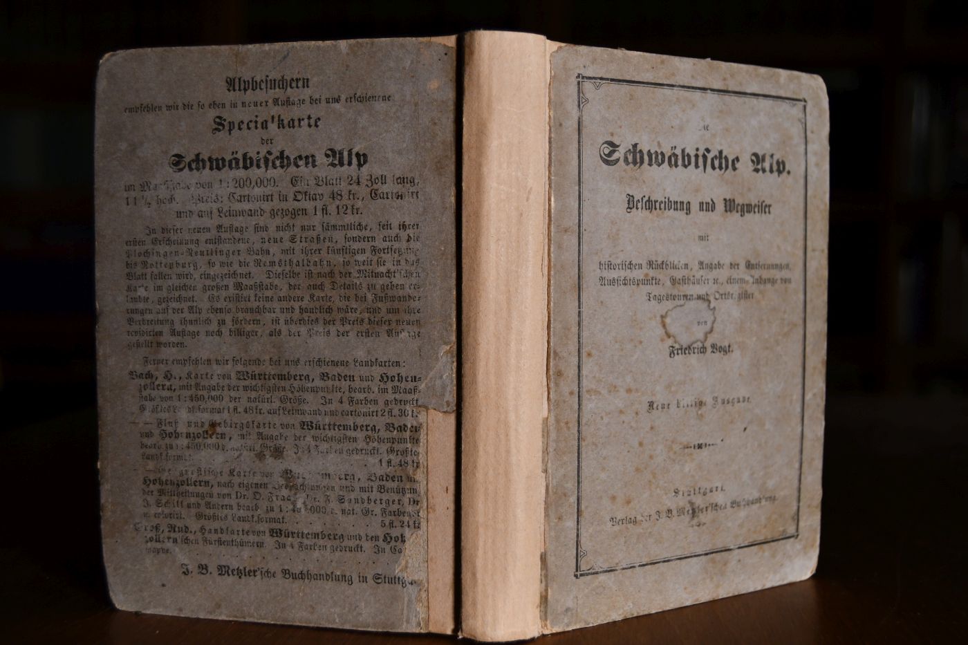 Die Schwäbische Alp. Beschreibung und Wegweiser mit historischen Rückblicken, Angabe der Entfernungen, Aussichtspunkte, Gasthäuser etc., einem Anhange von Tagestouren und Ortsregister.