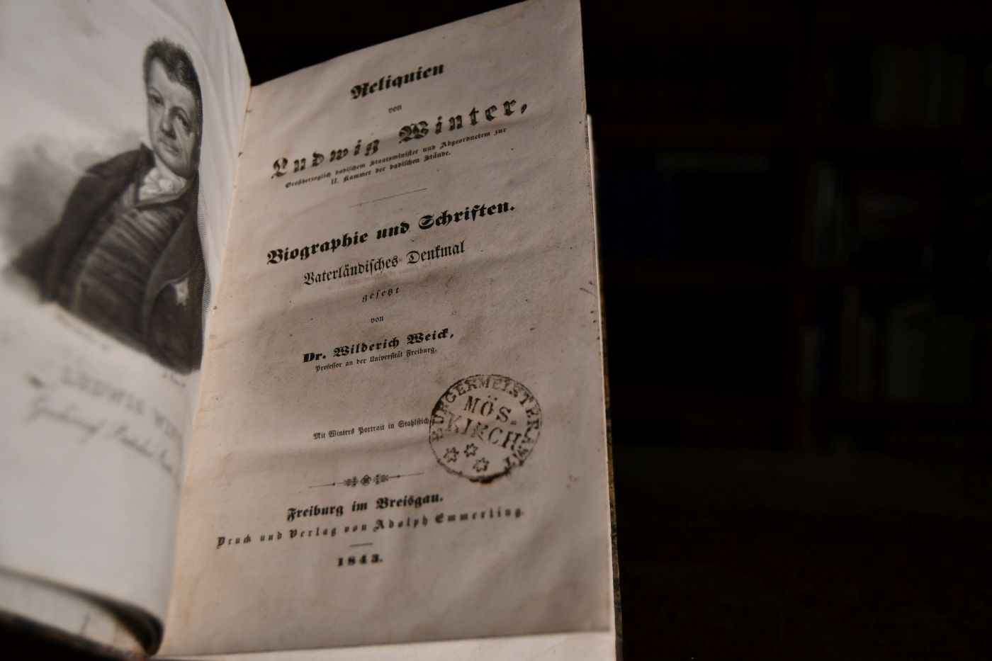 Reliquien von Ludwig Winter, Biographie und Schriften, Vaterländisches Denkmal.