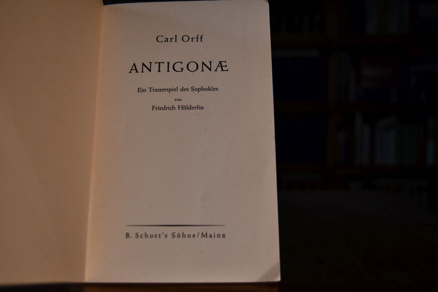 Antigonae. Ein Trauerspiel des Sophokles von Friedrich Hölderlin.