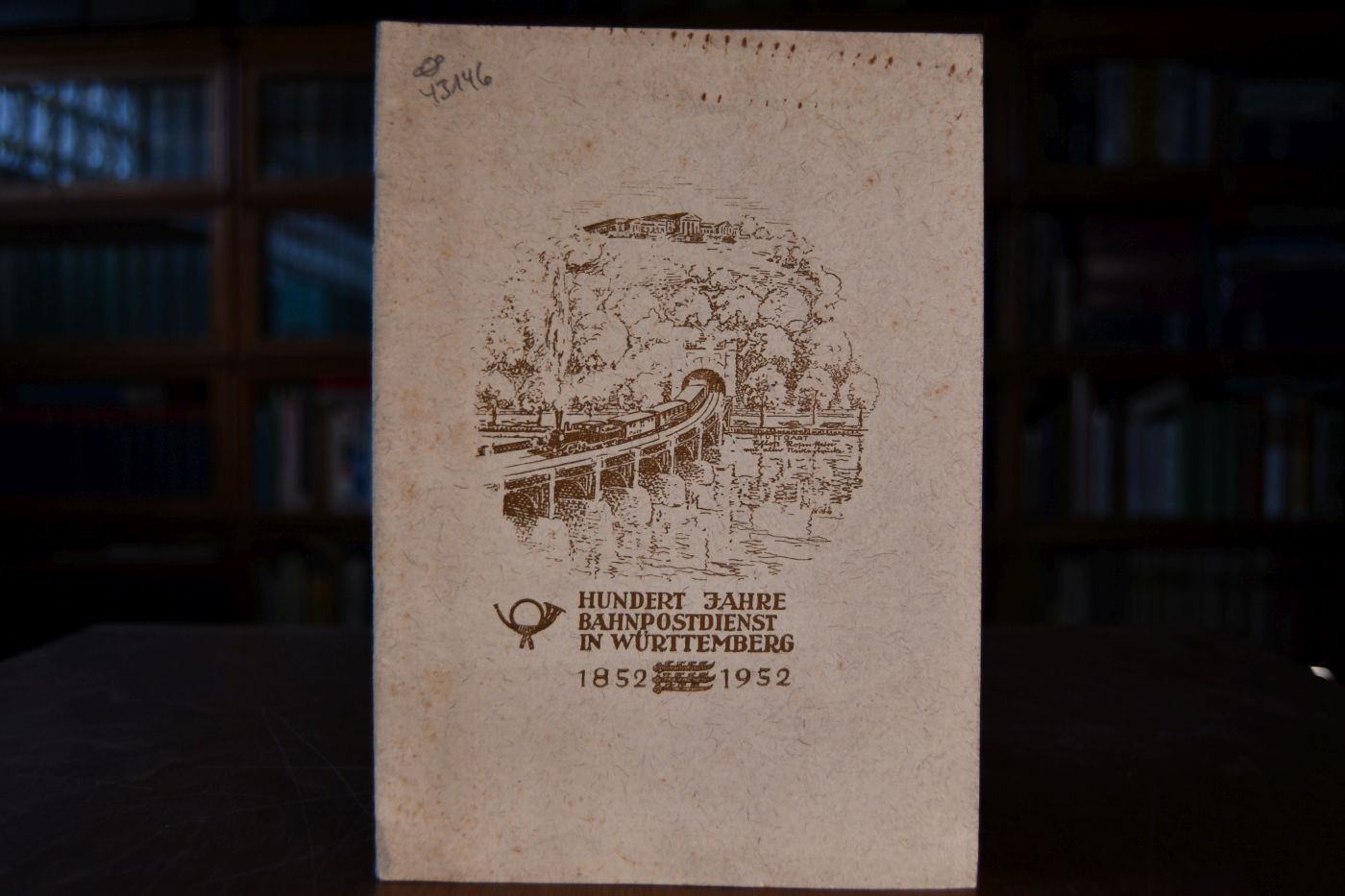 Festschrift zum 100jährigen Bestehen des Bahnpostdienstes in Württemberg 1852 - 1952.