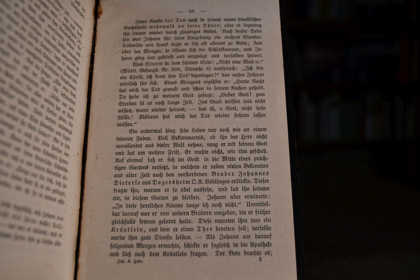 Ich weiß deine Armut du bis aber reich." Offenb. Joh. 2,9. / Mitteilungen aus dem Lebensgang des Johann Kaspar Hehn in Markgröningen.
