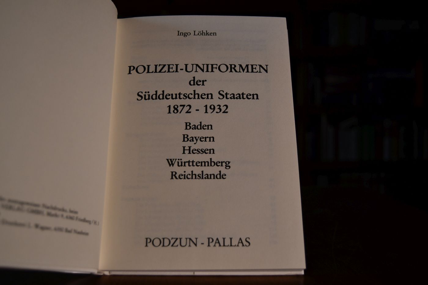 Polizei-Uniformen der Süddeutschen Staaten 1872 - 1932. Baden, Bayern, Hessen, Württemberg, Reichslande.