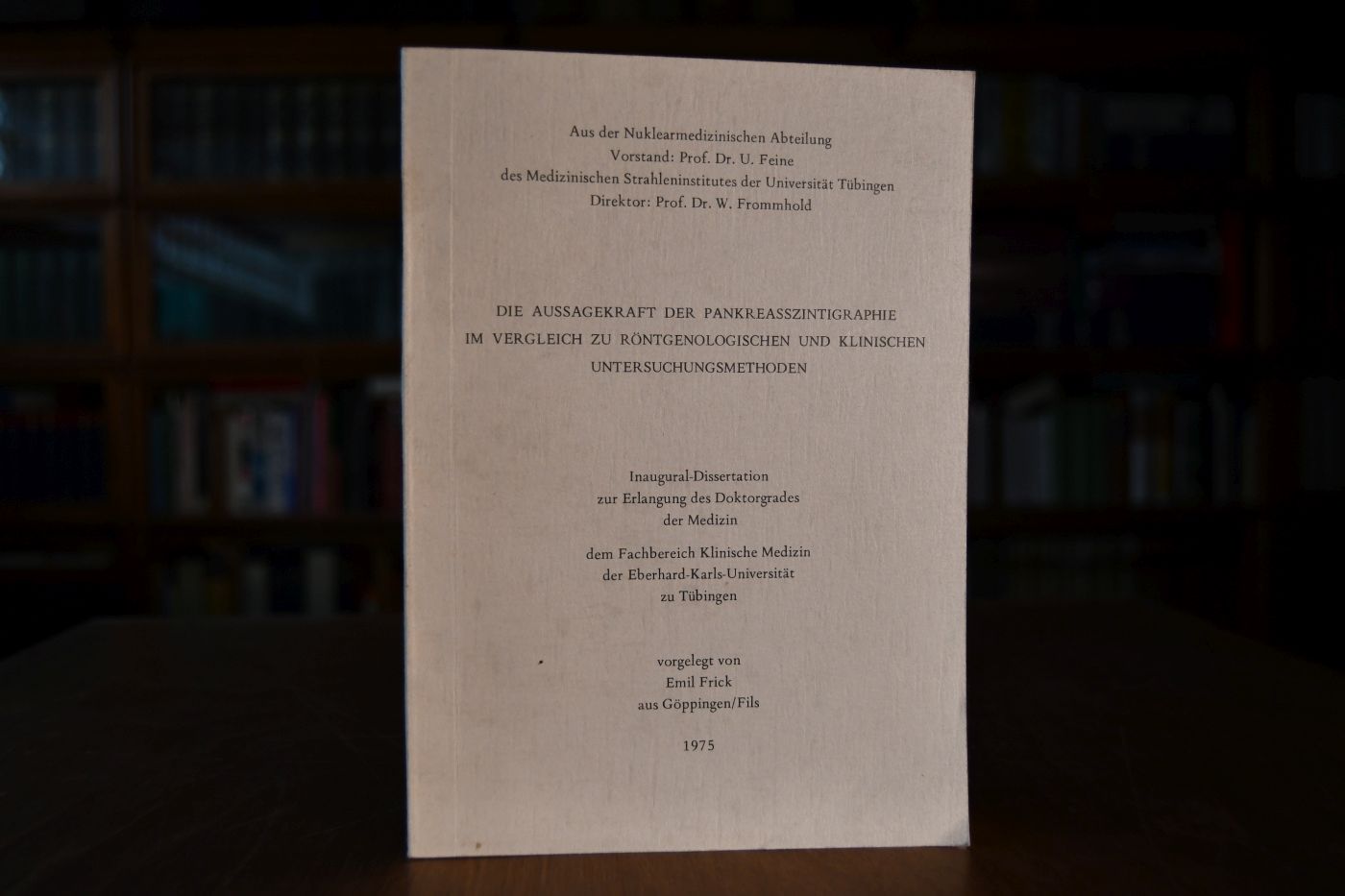 Die Aussagekraft der Pankreasszintigraphie im Vergleich zu röntgenologischen und klinischen Untersuchungsmethoden.