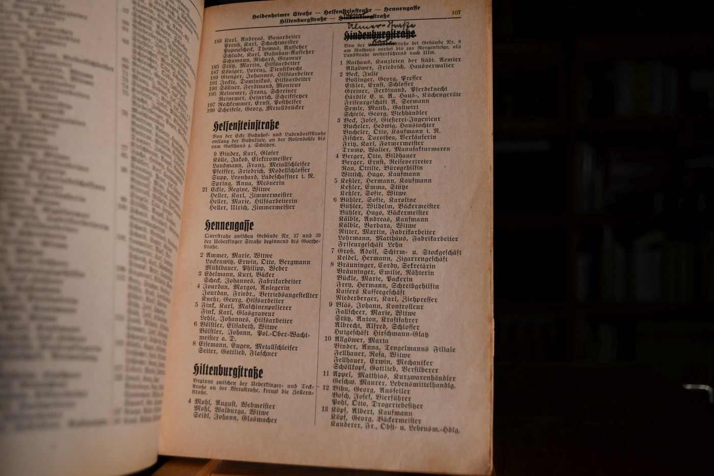 Einwohnerbuch 1940 der Stadt Geislingen (Steige) und der im Geislinger Wirtschaftsgebiet liegenden Gemeinden.