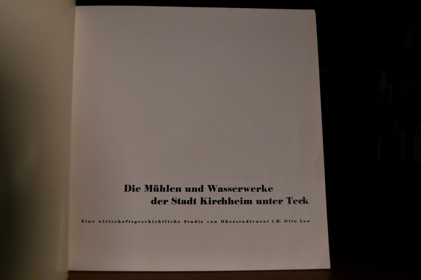Die Mühlen und Wasserwerke der Stadt Kirchheim unter Teck. Eine wirtschaftsgeschichtliche Studie.