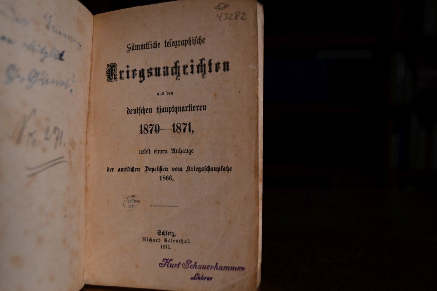 Sämmtliche telegraphische Kriegsnachrichten aus den deutschen Hauptquartieren 1870-1871, nebst einem Anhange der amtlichen Depeschen vom Kriegsschauplatze 1866.
