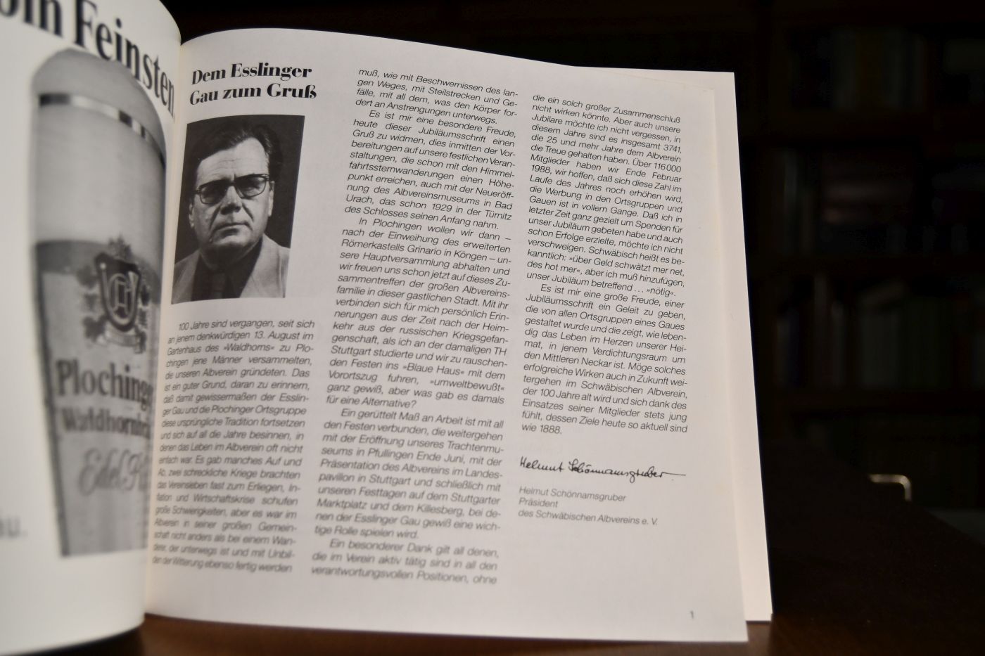 Esslinger Gau 1988 herausgegeben zum 100jährigen Jubiläum des Schwäbischen Albvereins.