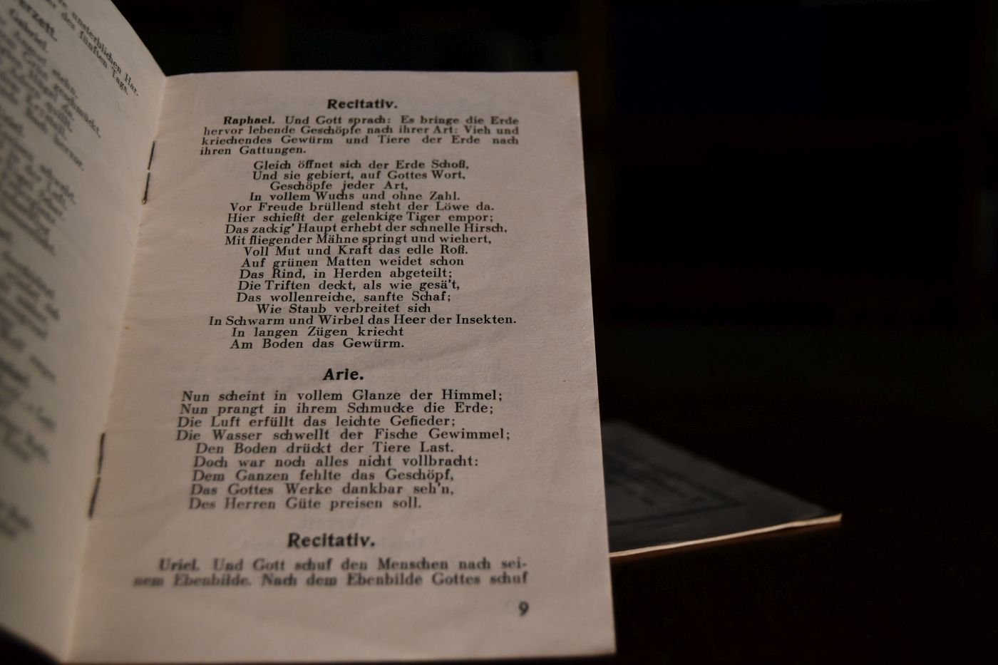 2 Texthefte des Kirchenchores Kirchheim u.T. zur Aufführung des Oratoriums Die Schöpfung von Joseph Jaydn vom 16. 11. 1938 und vom2. 12. 1928 in der Hauptkirche in Kirchheim unter Teck.