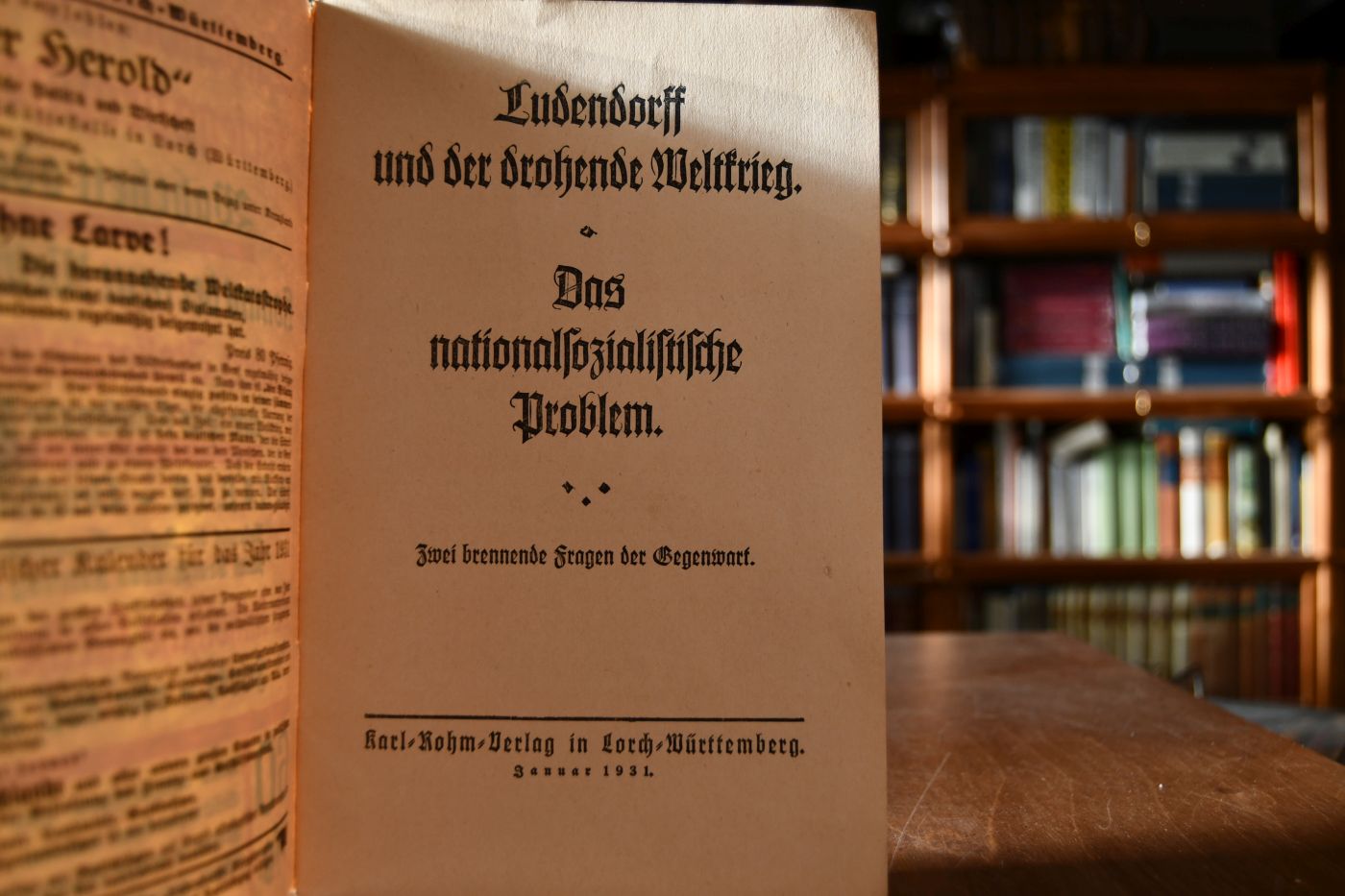 Ludendorff und der drohende Weltkrieg. Das nationalsozialistische Problem. Zwei brennende Fragen der Gegenwart.