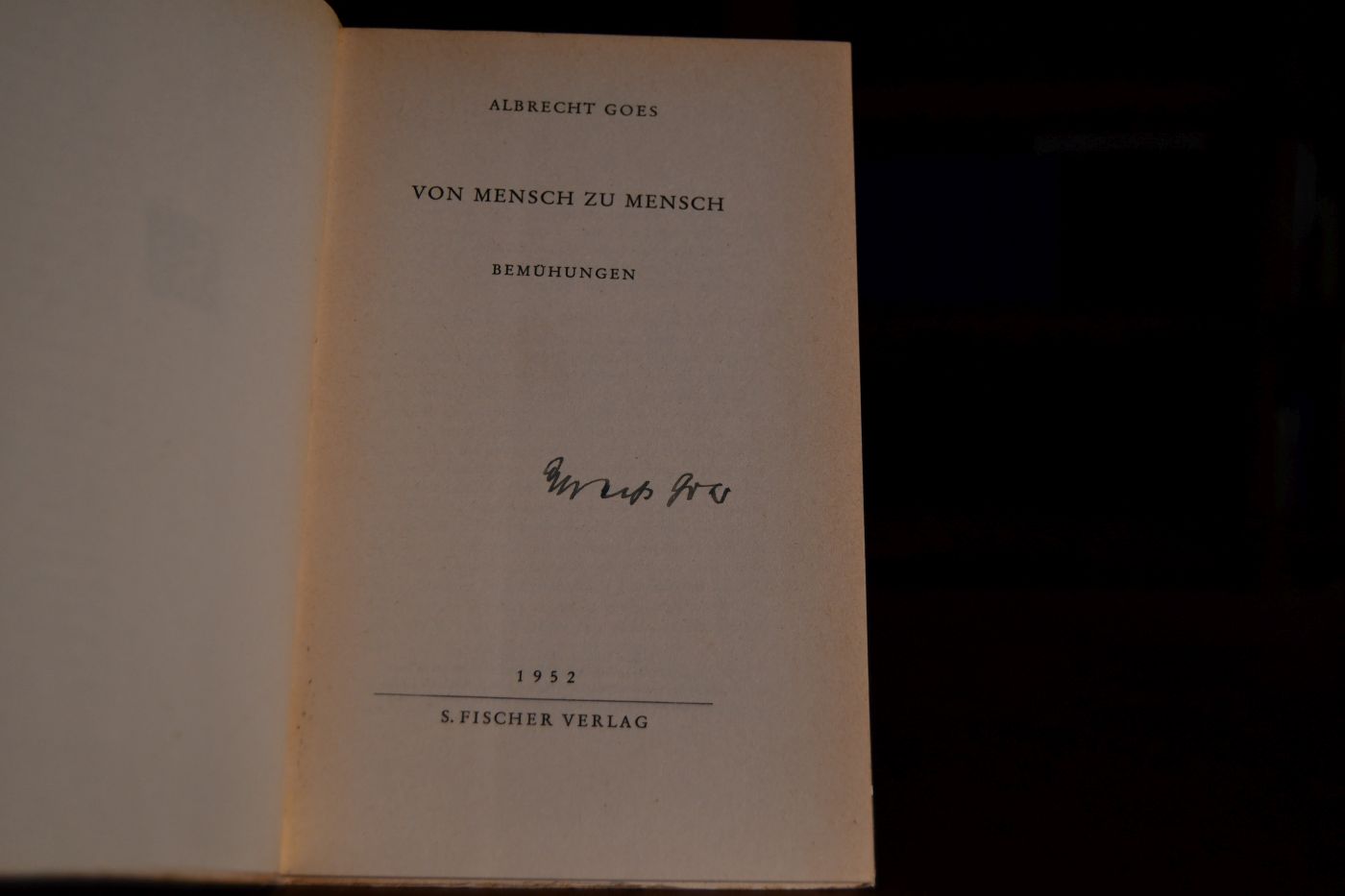 Von Mensch zu Mensch. Bemühungen.