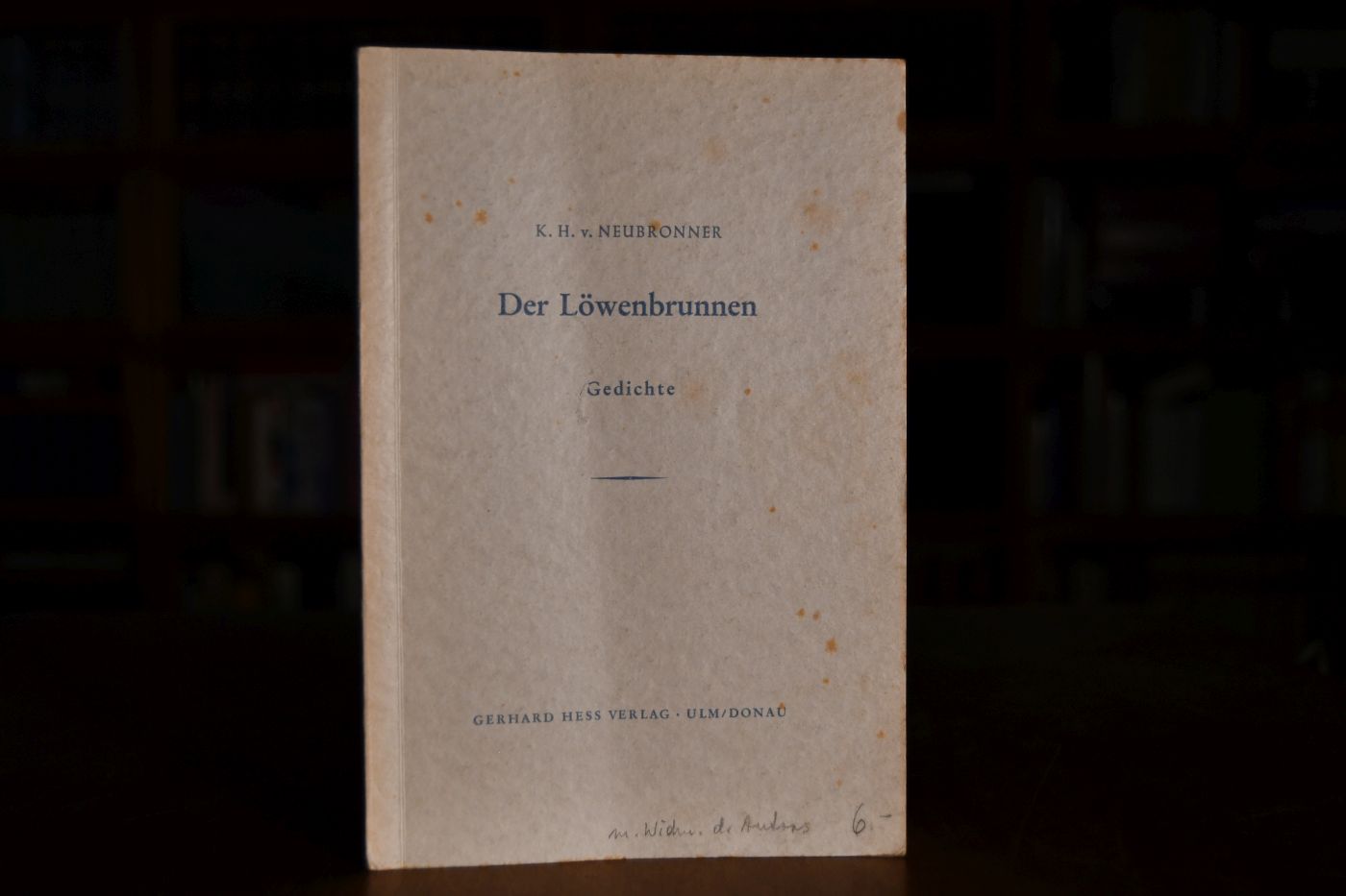 Der Löwenbrunnen. Gedichte.