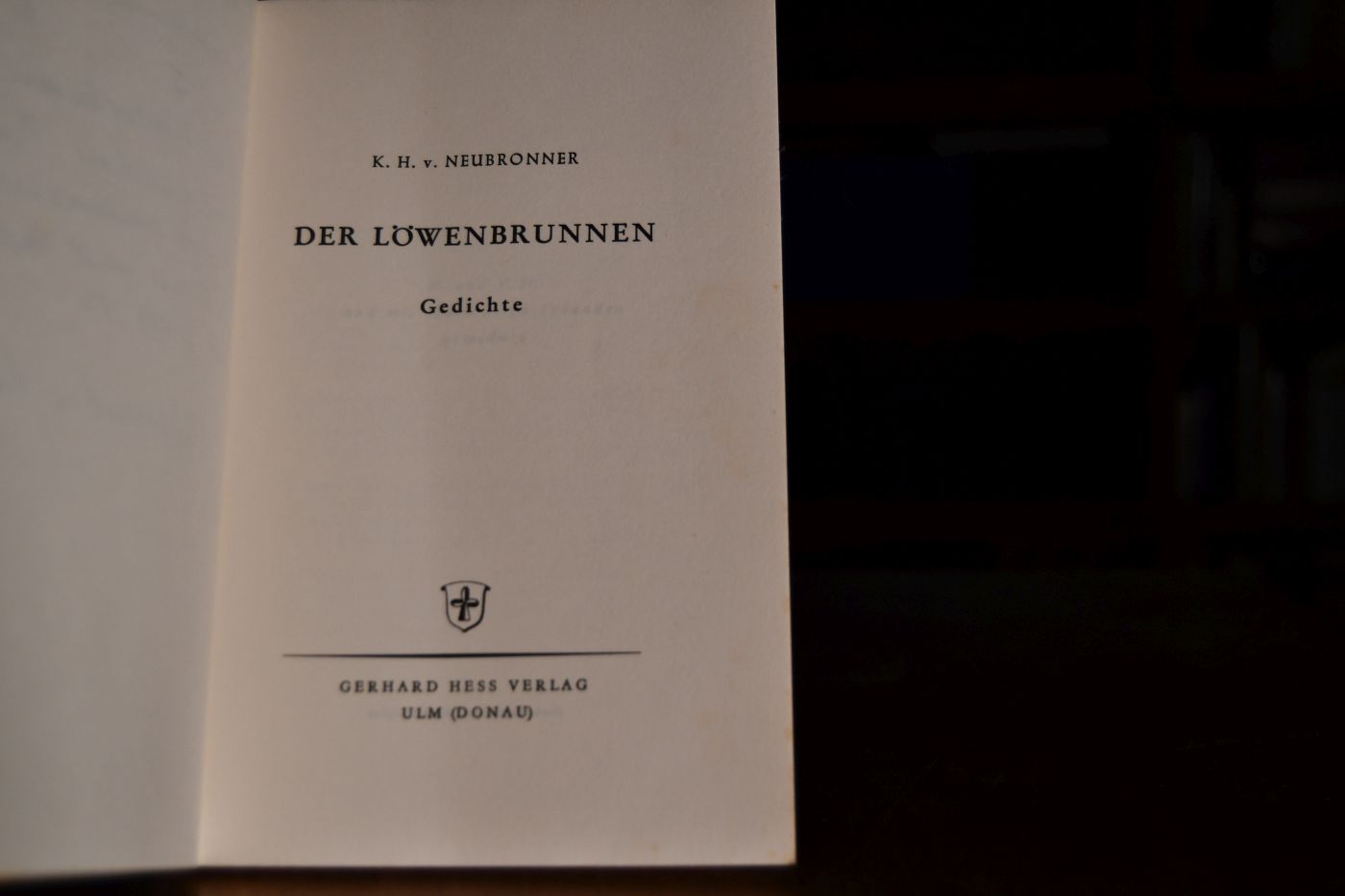 Der Löwenbrunnen. Gedichte.