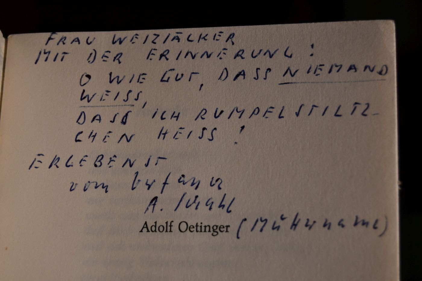 Erinnerung und Hoffnung.