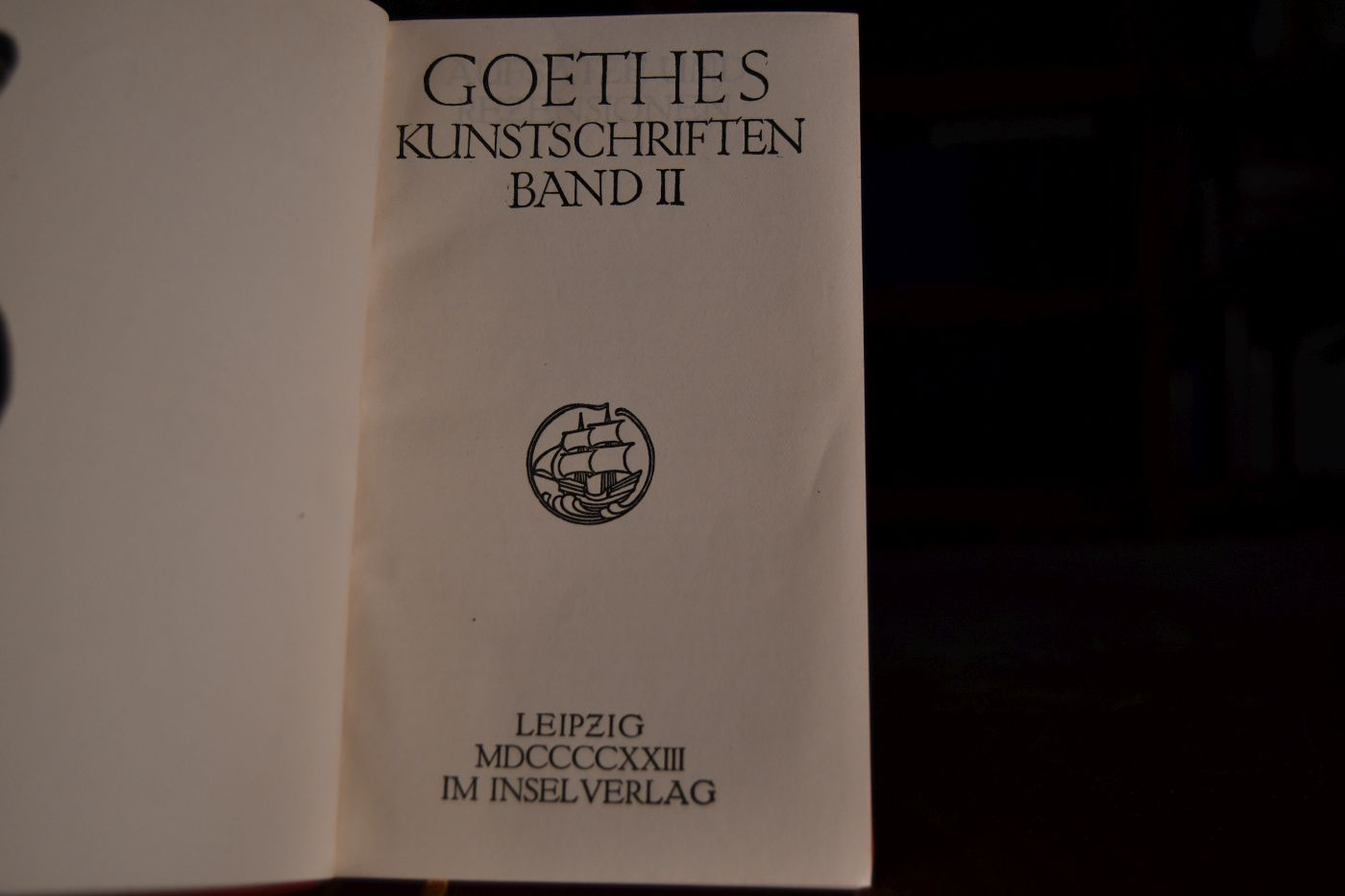 Goethes Kunstschriften Bd. 2.