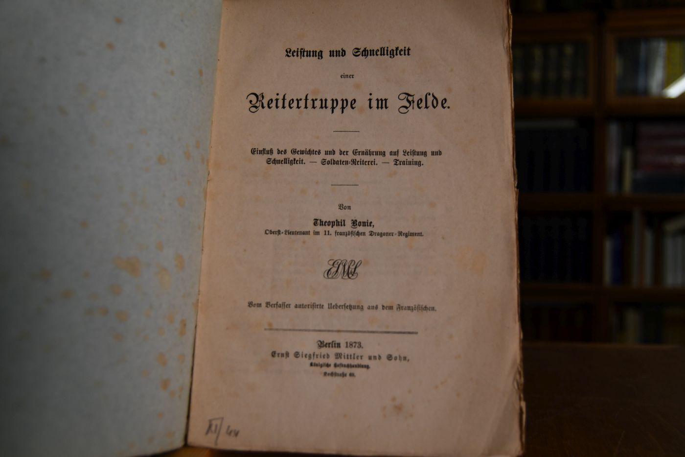 Leistung und Schnelligkeit einer Reitertruppe im Felde. Einfluß des Gewichtes und der Ernährung auf Leistung und Schnelligkeit - Soldaten-Reiterei - Training.