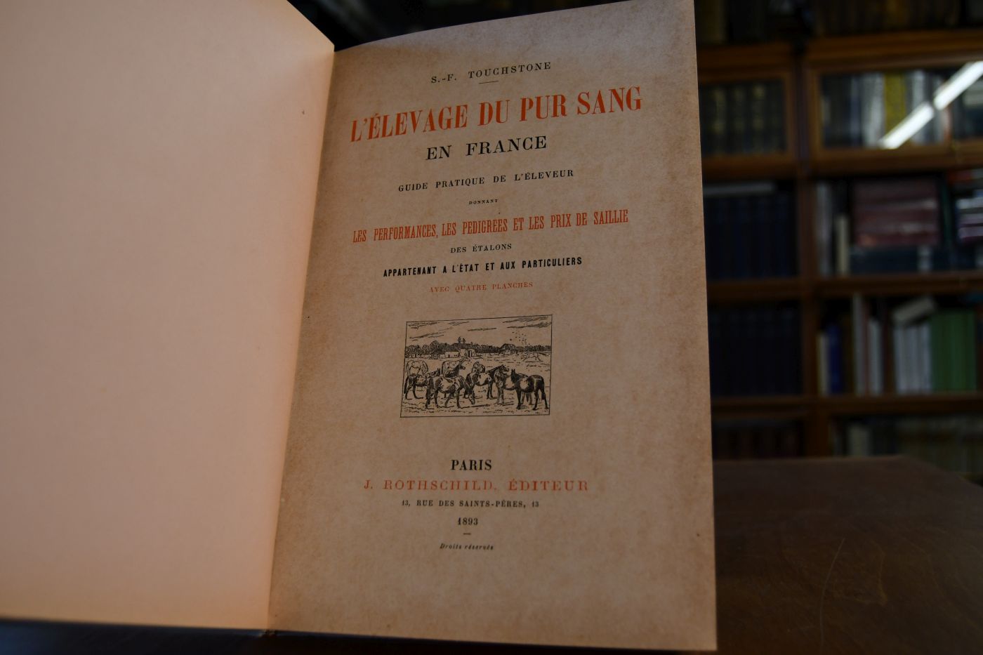 L`Elevage du pur Sang en France. Guide pratique de l`eleveur donnant les Performances, les Pedigrees et les Prix de Saillie des etalons appartenant a l`etat et aux particuliers.