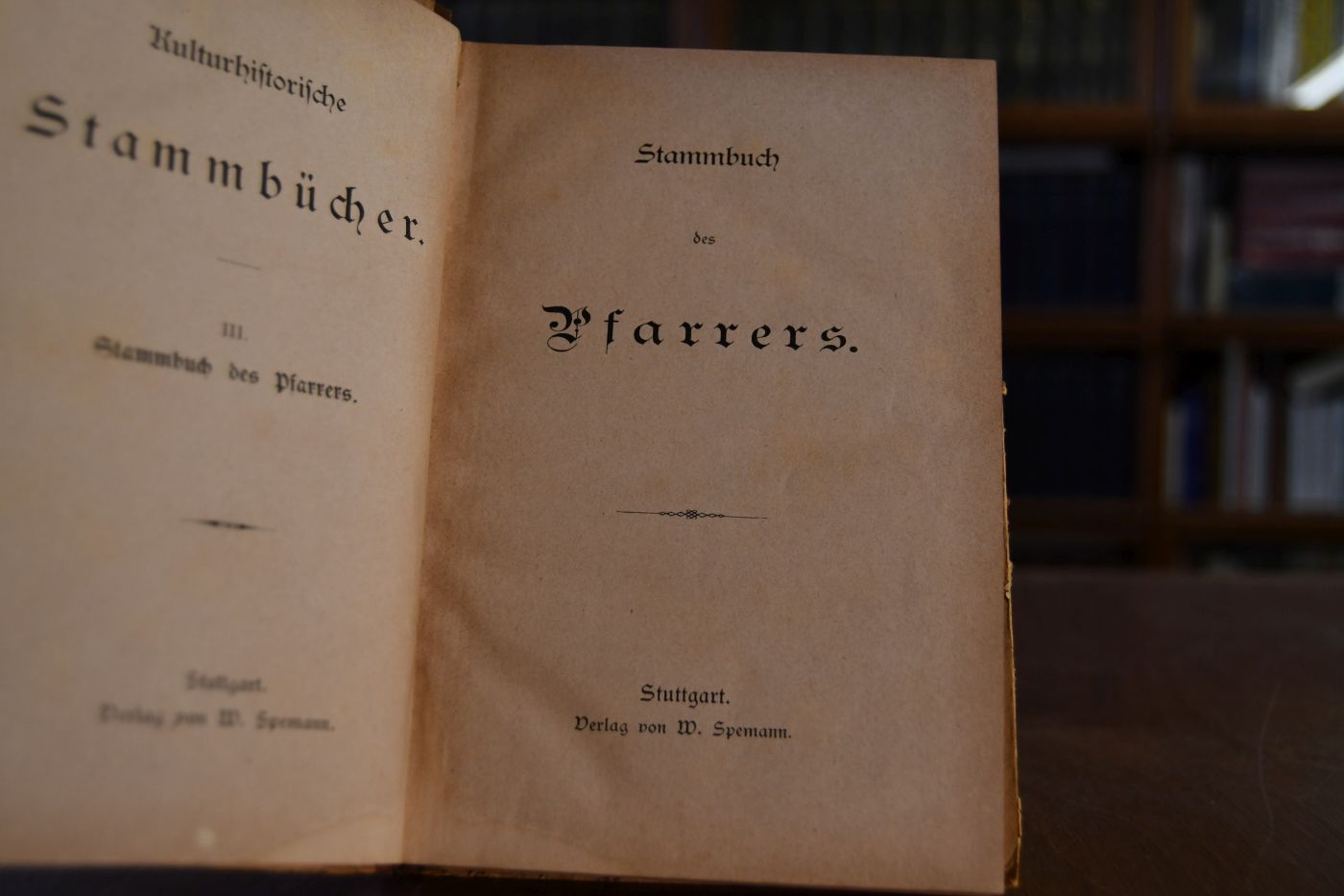 Stammbuch des Pfarrers.