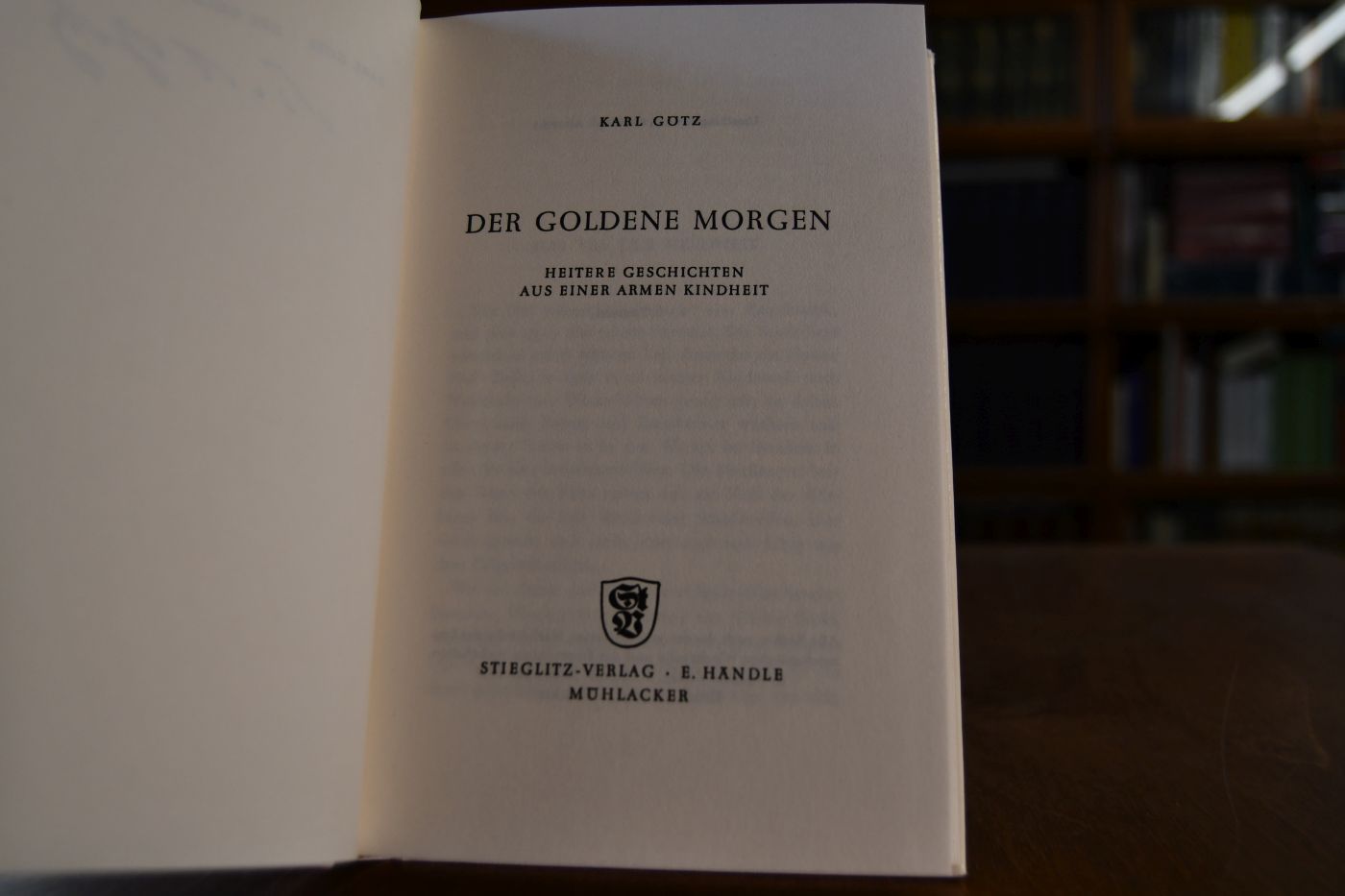 Der goldene Morgen. Heitere Geschichten aus einer armen Kindheit.