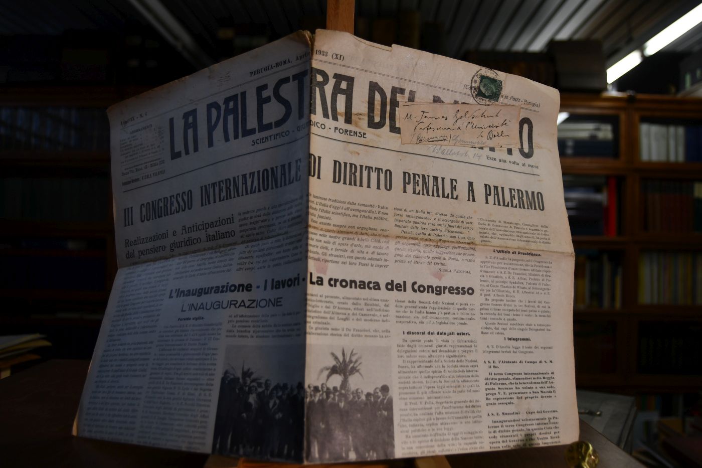 La Palestra del Diritto Anno 9, N. 4 vom April 1933.