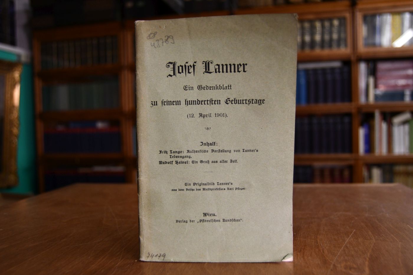 Josef Lanner. Ein Gedenkblatt zu seinem hundersten Geburtstage (12. April 1901).