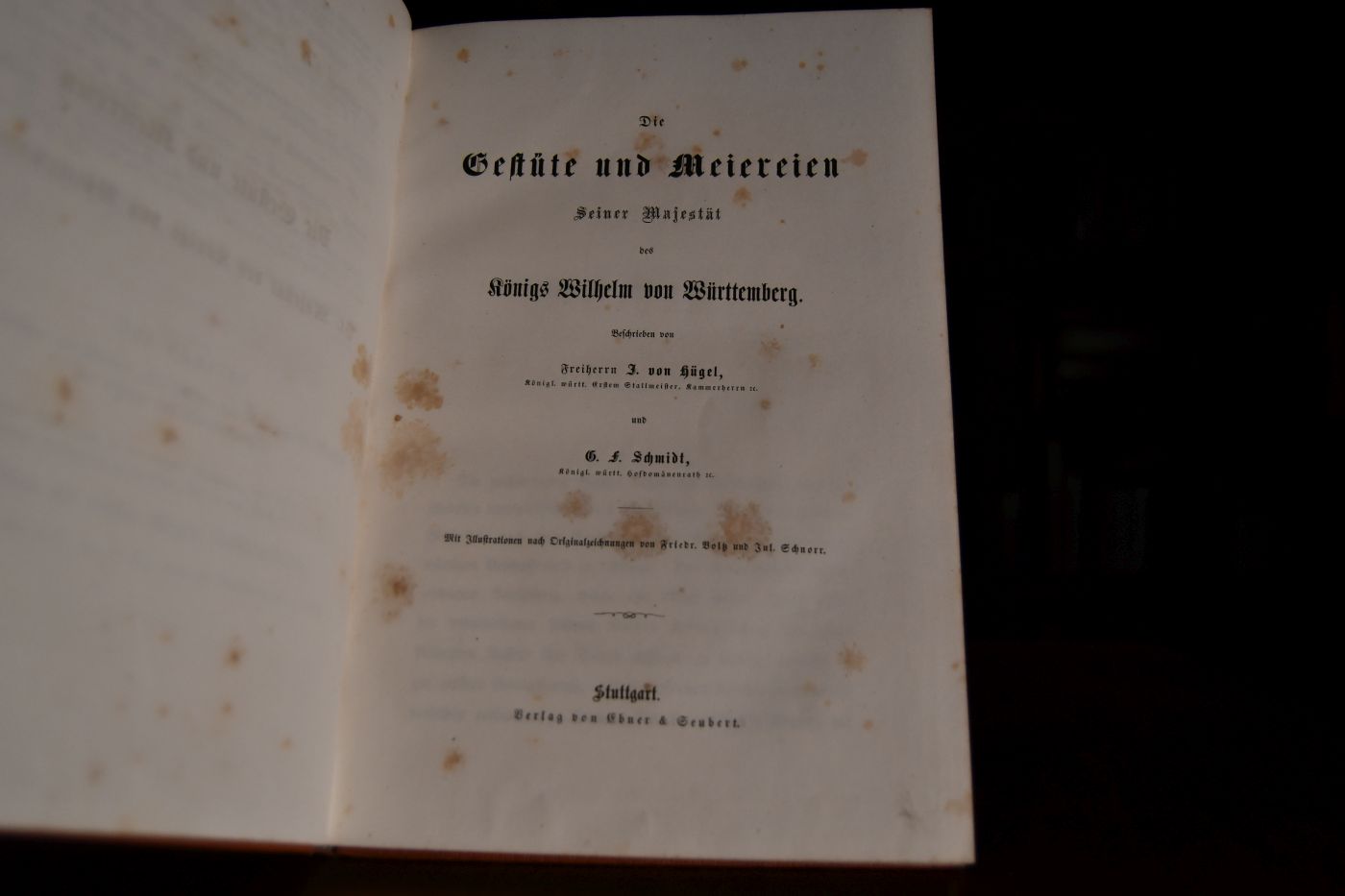 Die Gestüte und Meiereien Seiner Majestät des Königs Wilhelm von Württemberg.