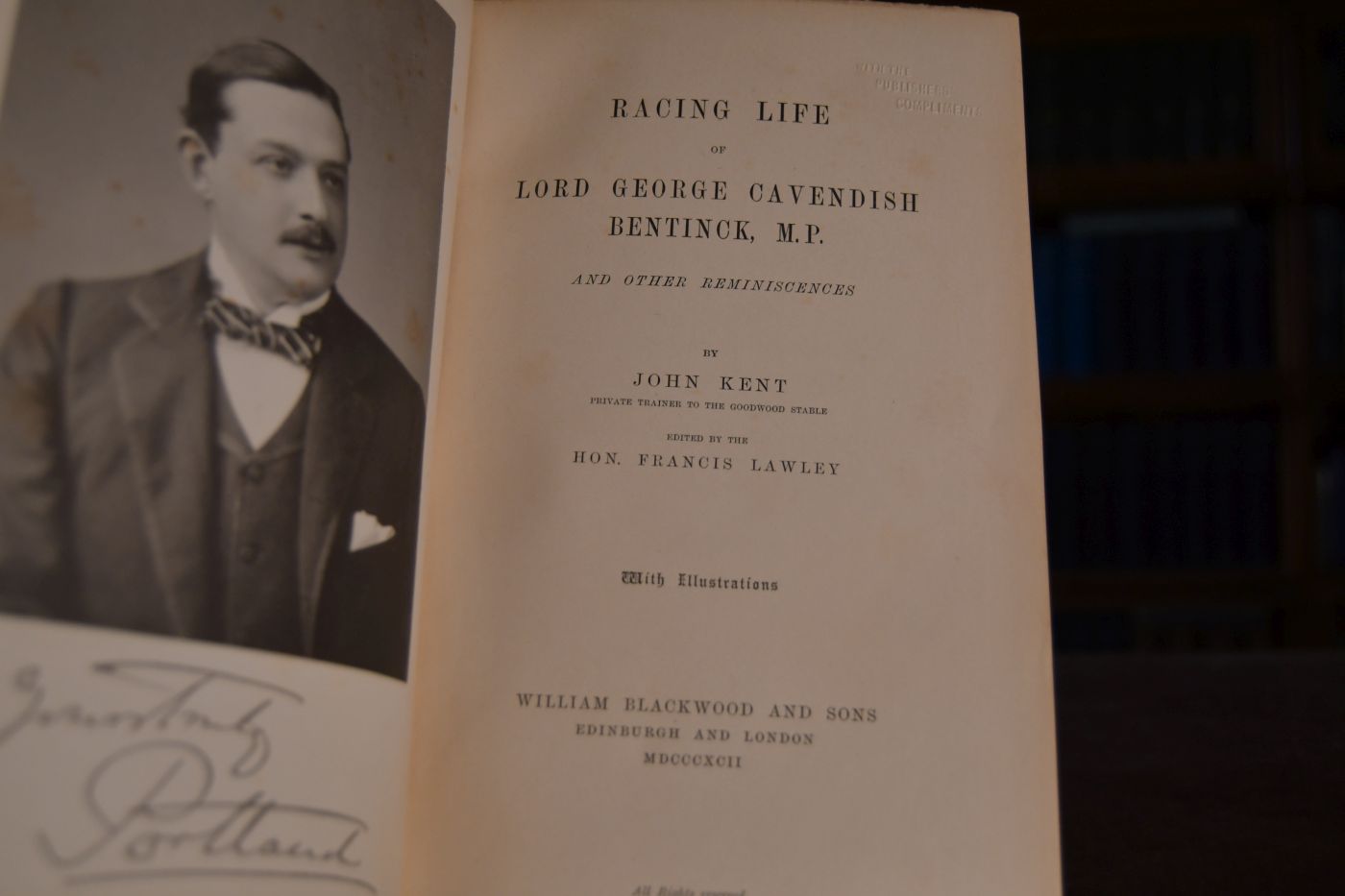 Racing Life of Lord George Cavendish Bentinck and other Reminiscences.