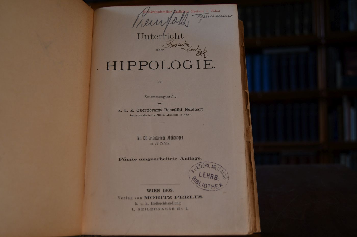 Unterricht über Hippologie.