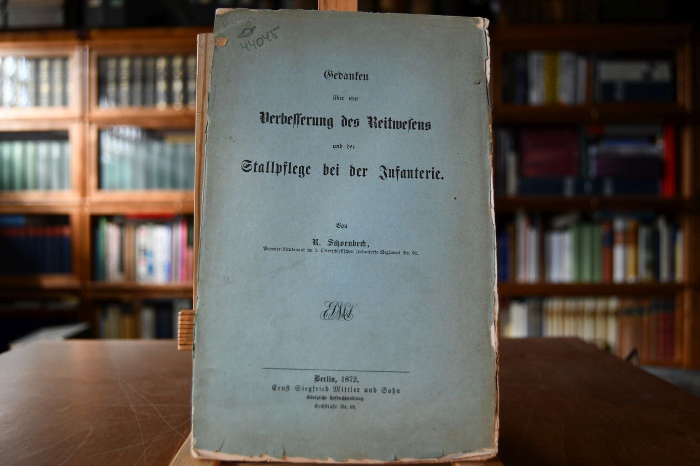 Gedanken über eine Verbesserung des Reitwesens und der Stallpflege bei der Infanterie.
