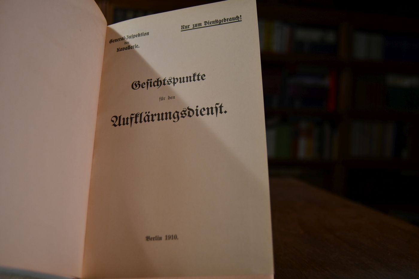 Gesichtspunkte für den Aufklärungsdienst.