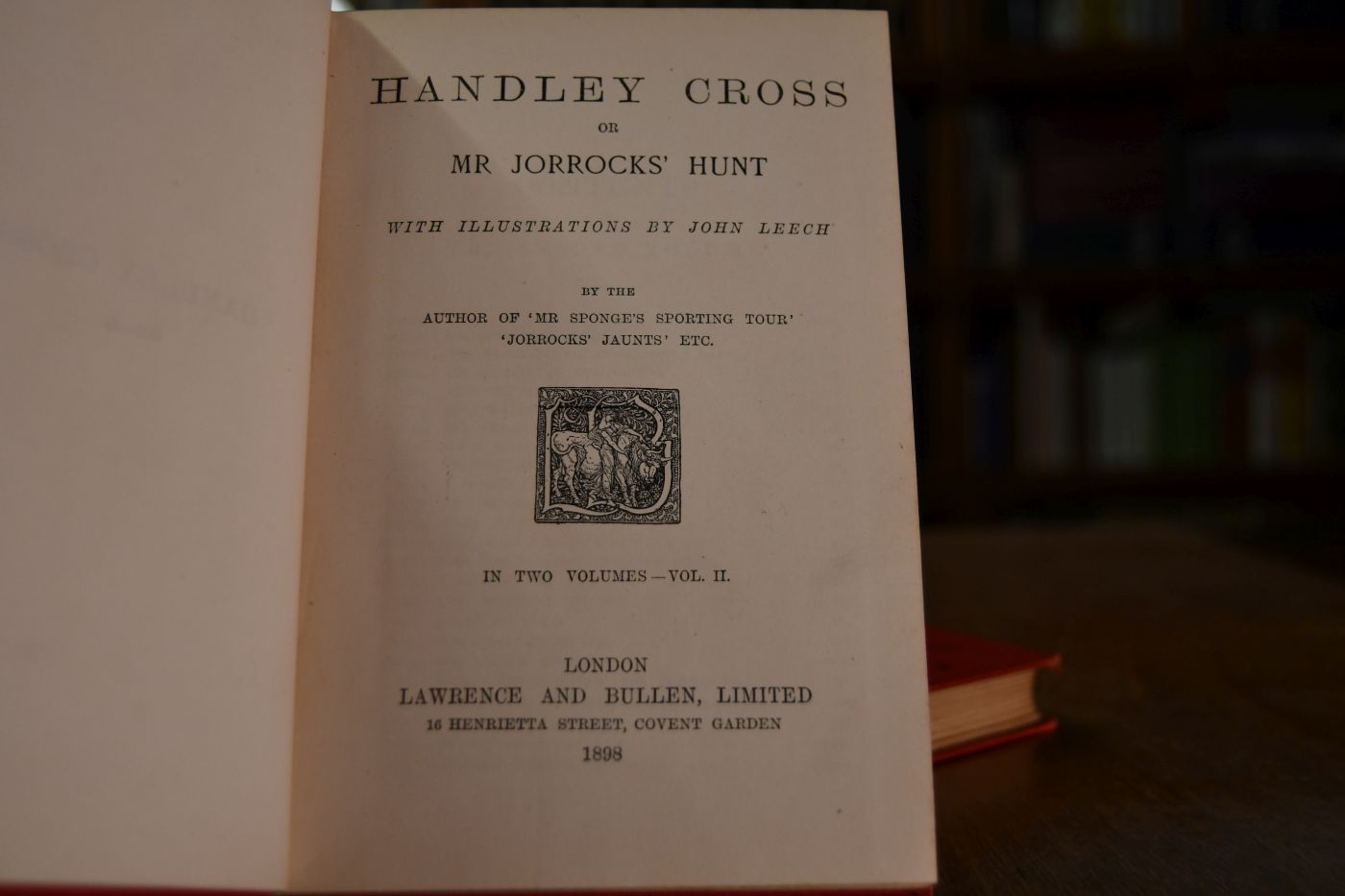 Hanley Cross or Mr. Jorrocks` Hunt. Vol. I + II.