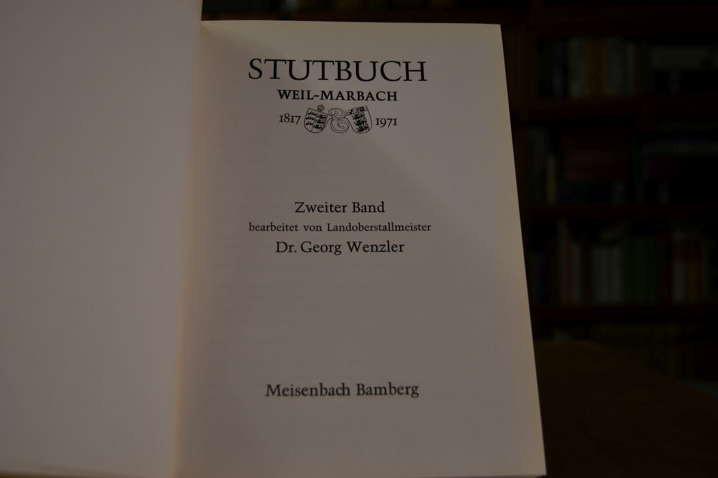 Stutbuch von Weil, Weil-Marbach. 2 Bde.