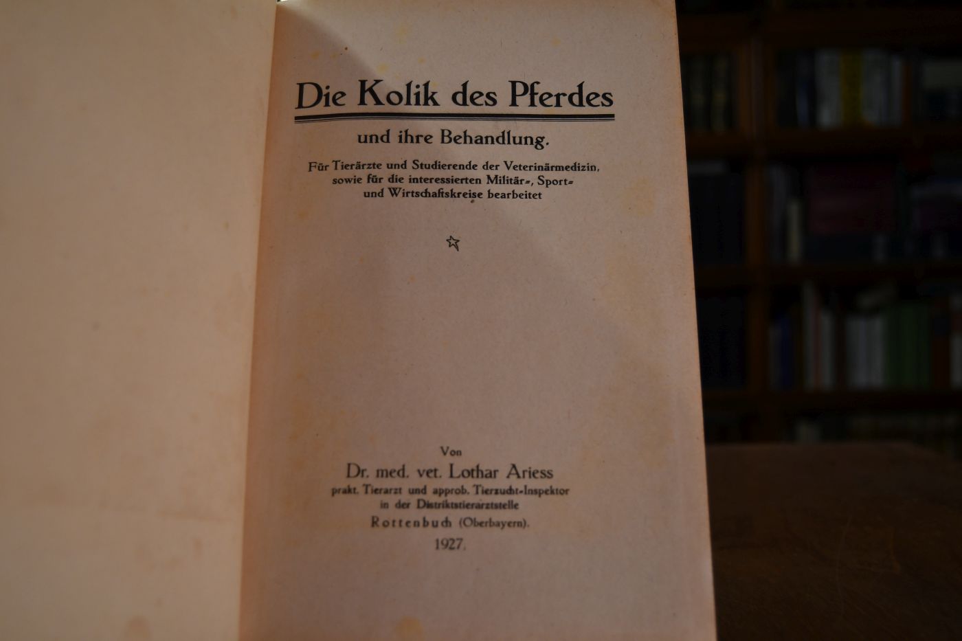 Die Kolik des Pferdes und ihre Behandlung.