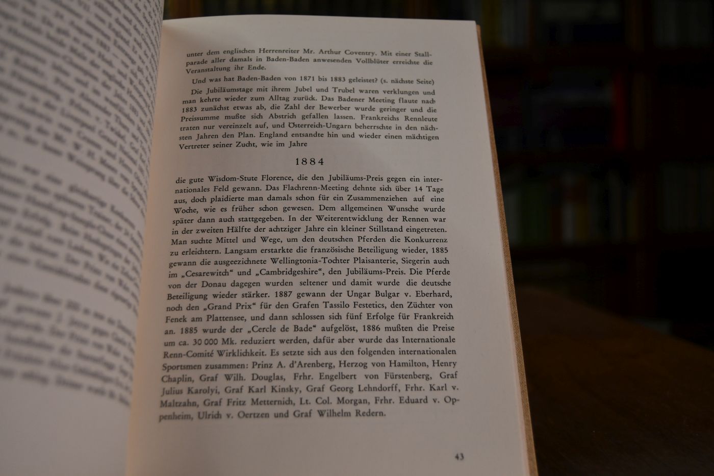 Das Rennen in Iffezheim seit 1858 und 80 Jahre Rennen des Internationalen Clubs 1873-1953.