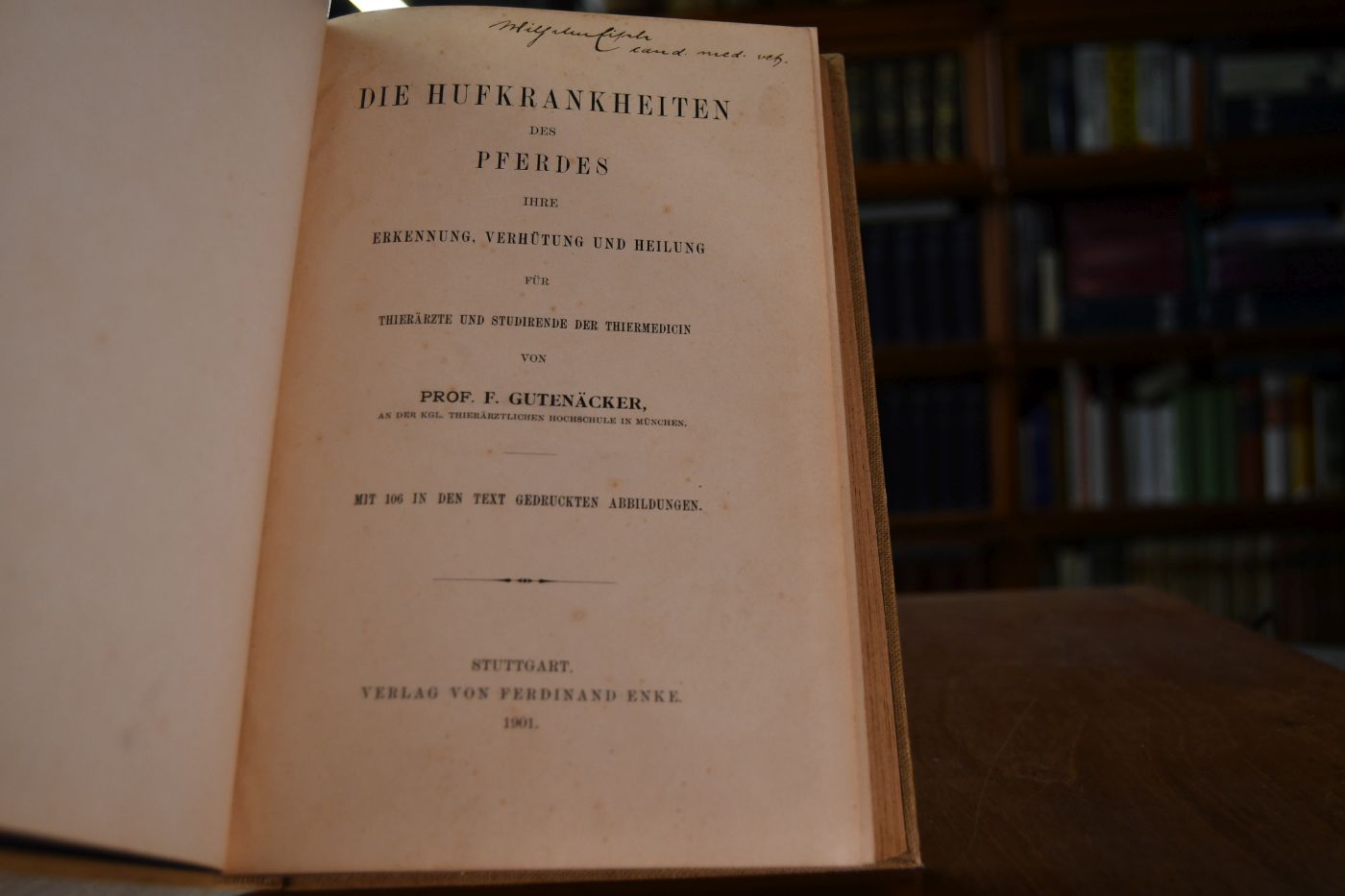 Die Hufkrankheiten des Pferdes. Ihre Erkennung, Verhütung und Heilung für Thierärzte und Studierende der Thiermedicin.