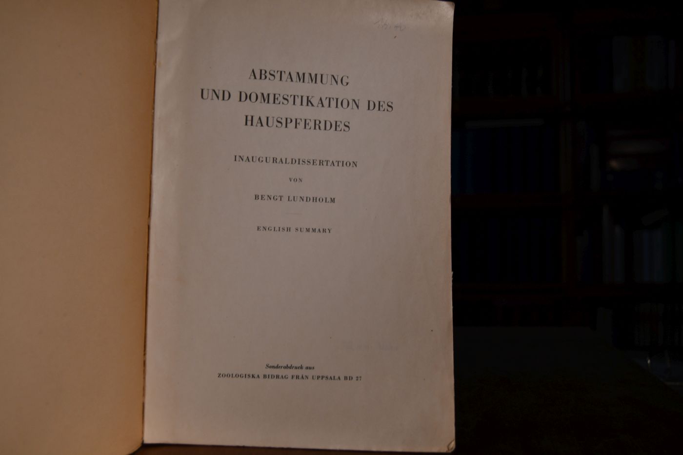 Abstammung und Domestikation des Hauspferdes.