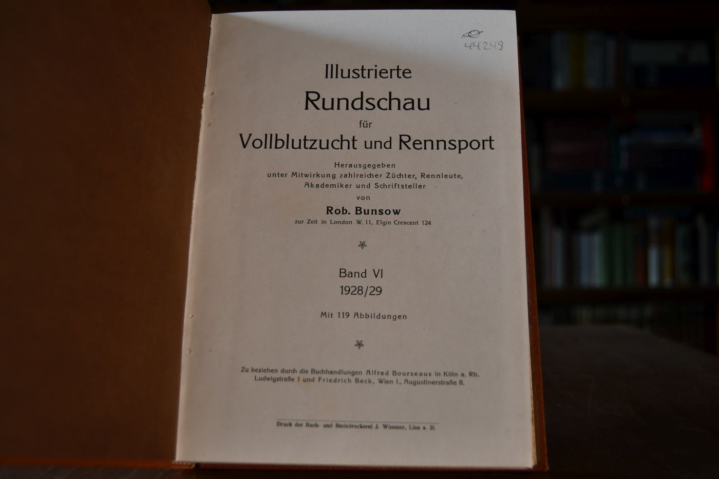 Illustrierte Rundschau für Vollblutzucht und Rennsport. Band 6. 1928/29