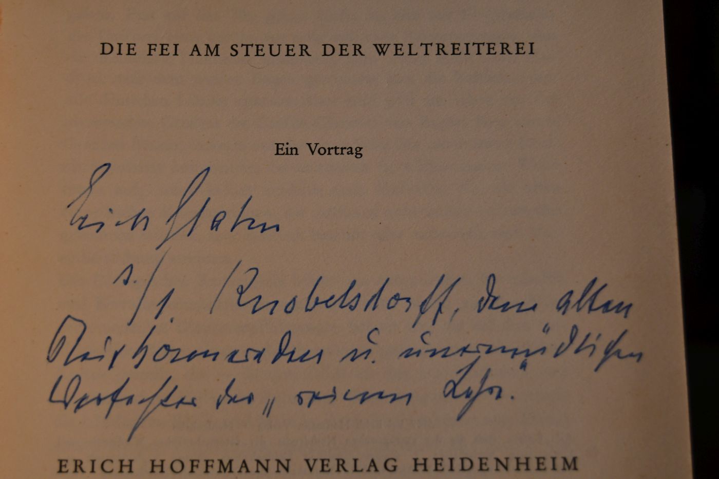 Die Weltreiterei und wir. Die FEI am Steuer der Weltreiterei. Ein Vortrag.