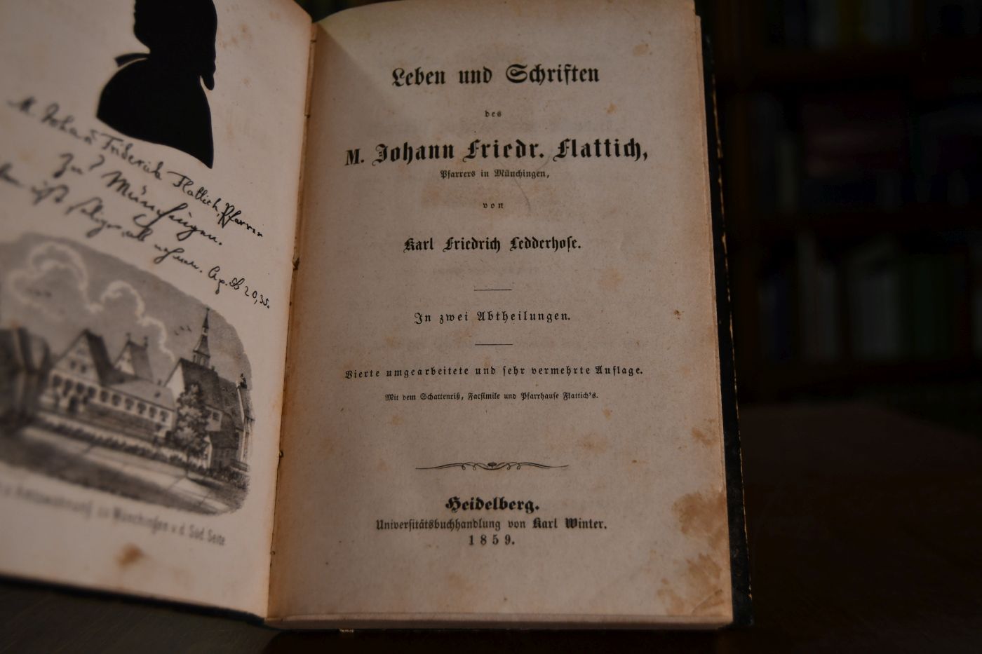 Leben und Schriften des M. Johann Friedr. Flattich, Pfarrers in Münchingen.