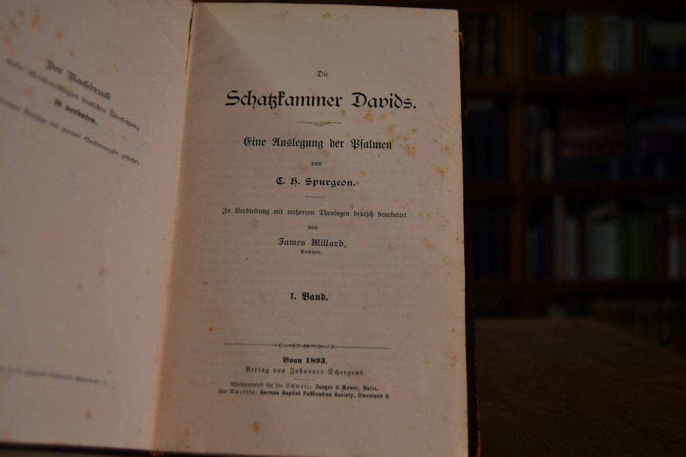 Die Schatzkammer Davids. Eine Auslegung der Psalmen. Bd. 1 (von 4) apart. Psalm 1-41.