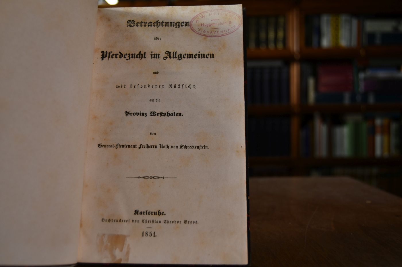 Betrachtungen über Pferdezucht im Allgemeinen und mit besonderer Rücksicht auf die Provinz Westphalen.