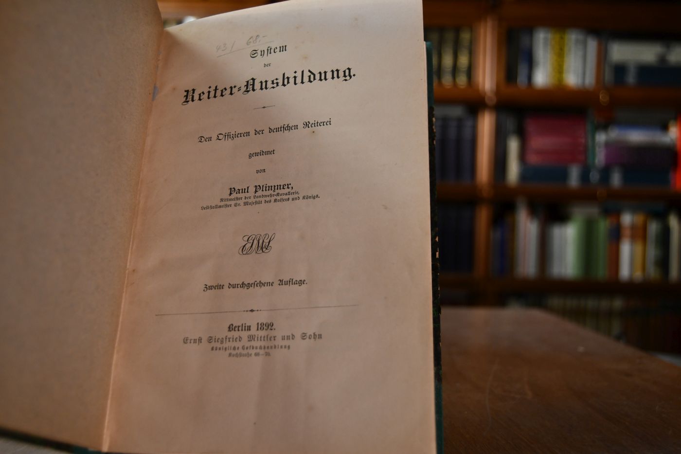 System der Pferde-Gymnastik. Den Offizieren der Deutschen Reiterei gewidmet.