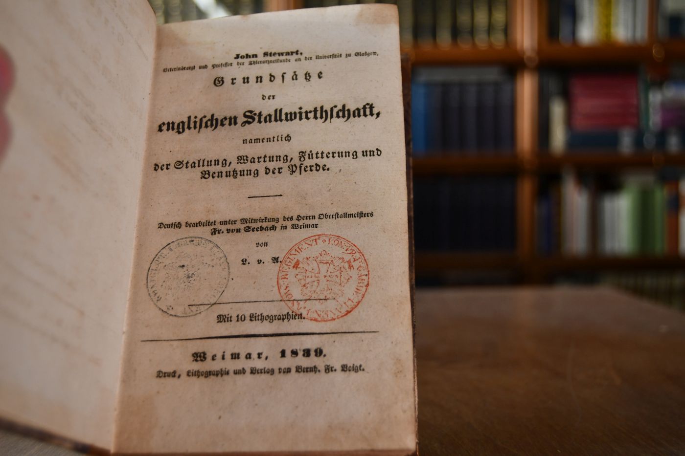 Grundsätze der englischen Stallwirthschaft, namentlich der Stallung, Wartung, Fütterung und Benutzung der Pferde.