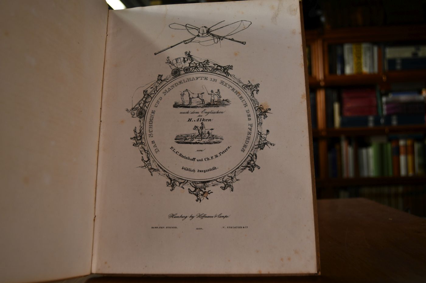 Das Schoene und Mangelhafte im Exterieur des Pferdes. Nach dem Englischen von F(riedrich) L(udwig) C(arl) Steinhoff und Ch(ristian) F. M. Peters bildlich dargestellt.
