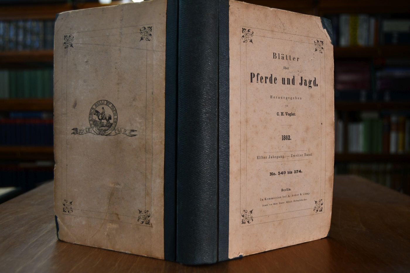 Blätter über Pferde und Jagd. 11. Jahrgang 2. Band, No. 549-574
