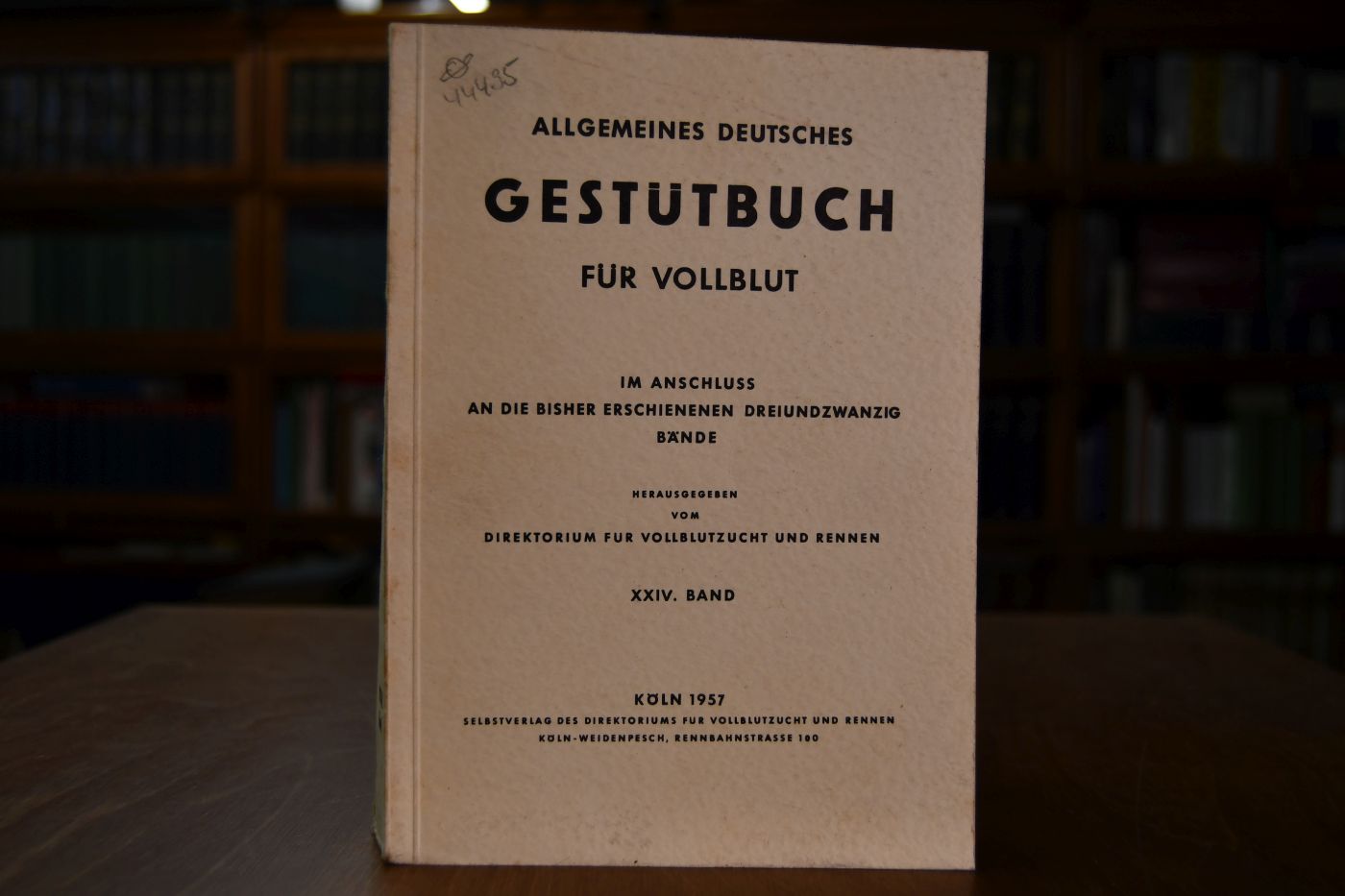 Allgemeines Deutsches Gestütbuch für Vollblut. XXIV. Band.