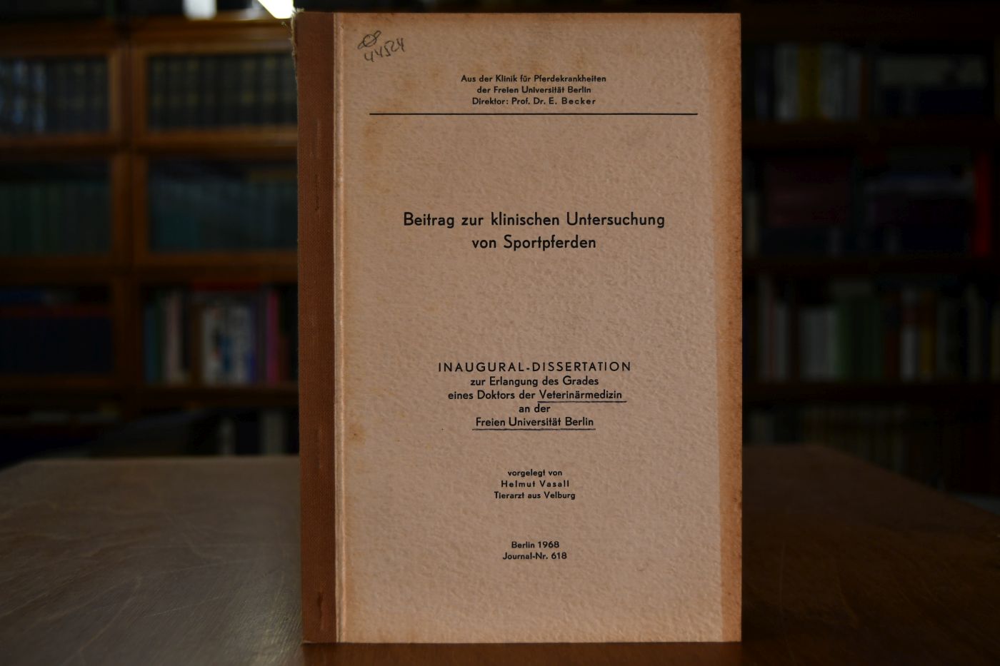 Beitrag zur klinischen Untersuchung von Sportpferden.